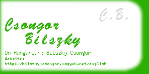 csongor bilszky business card